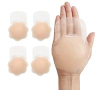 JOEEOS 2 Pack Breast Lift Tape Sticky Bra Push Up Silicone Strapless Backless Bra Invisible Adhesive Bra Pasties Nipple Covers 4 Inch Nude