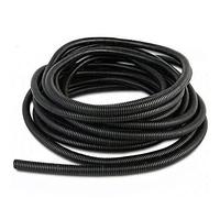 JOEEYKO 25M Split Loom Conduit Cable Management Sleeve PP Polyethylene High Temperature Corrugated Wire Tube Flexible Cable Protection 10mm OD x 6.5mm ID