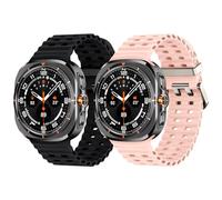 Joehwerr 2 Pack Sport Strap Compatible with Samsung Galaxy Watch Ultra 47mm (2026/2025/2024) Strap, Soft Sport Silicone Breathable Wristband Men Women