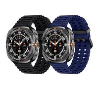 Joehwerr 2 Pack Sport Strap Compatible with Samsung Galaxy Watch Ultra 47mm (2026/2025/2024) Strap, Soft Sport Silicone Breathable Wristband Men Women