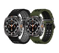 Joehwerr 2 Pack Sport Strap Compatible with Samsung Galaxy Watch Ultra 47mm (2026/2025/2024) Strap, Soft Sport Silicone Breathable Wristband Men Women