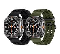 Joehwerr 2 Pack Sport Strap Compatible with Samsung Galaxy Watch Ultra 47mm (2026/2025/2024) Strap, Soft Sport Silicone Breathable Wristband Men Women