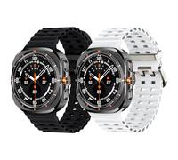 Joehwerr 2 Pack Sport Strap Compatible with Samsung Galaxy Watch Ultra 47mm (2026/2025/2024) Strap, Soft Sport Silicone Breathable Wristband Men Women