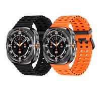 Joehwerr 2 Pack Sport Strap Compatible with Samsung Galaxy Watch Ultra 47mm (2026/2025/2024) Strap, Soft Sport Silicone Breathable Wristband Men Women