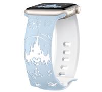 Joehwerr Cartoon Engraved Strap Compatible with Apple Watch Straps 40mm 41mm 38mm 42mm 44mm 45mm 46mm 49mm Women, Cute Soft Silicone Sport Strap for iWatch SE Series 10 9 8 7 6 5 4 3 2 1 Ultra