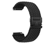 Joehwerr Compatible for Garmin venu 3S Straps/2S/Vivoactive 4S/Vivoactive 3S/forerunner 265S/255S, Parachute Buckle 18mm Braided Stretchy Nylon Sport Band, Black
