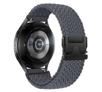Joehwerr Compatible for Samsung Galaxy Watch 7 6 5 4 Strap 40mm 44mm 45mm/Watch 6 4 Classic 4 42mm 46mm 43mm 47mm/Active 2, Parachute Buckle 20mm Braided Stretchy Nylon Sport Band, Grey