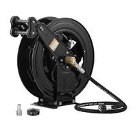 JOEJET Auto-Retractable Pressure Washer Hose Reel, 50FT x 3/8" Heavy Duty Steel Power Washer Hose Reel Dual Arm, 4000 PSI