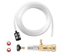 JOEJET Downstream Injector for Pressure Washer, Fixed Chemical Injector Kit with 3/8 Inch Quick Connect, 10 Ft Siphon Hose, 2-3 GPM