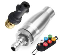 JOEJET Turbo Nozzle for Pressure Washer, Compatible with Karcher K2-K7 | Stainless Steel 360°Rotating Nozzle, 7 Power Washer Nozzle Tips with Holder, 1/4" Quick Connect, Orifice 3.0, 3000 PSI