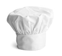 joeji's Kitchen 1 x Chef Hat - Polycotton Adjustable Size with Elastic Band - Kitchen Catering Hats Breathable and Moisture Wicking Unisex - White