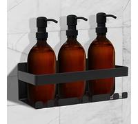 joeji's Kitchen Bathroom Organiser Stainless Steel Bathroom Caddy - Shower Shelf, Suction Organizer, Storage Rack - Black