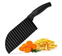 joeji's Kitchen Chip Cutter Steel Alloy Crinkle Cutter Knife with Ergonomic PVC Handle 29 cm - Vegetable Chip Maker & French Fries Cutter for Effortless Wavy Slices