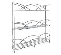 joeji's Kitchen Free Standing Spice Rack Organiser - Perfect Spices & Herbs Storage Holder - Up to 21 Jars Capacity - Suction Cups for Stability - Silver