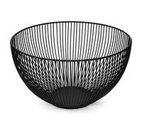 Black Powder Coated Metal Fruit Bowl - Black