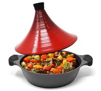 Joeji's Kitchen Large Aluminium Tagine Dish - Non-Stick Moroccan Tagine Dish 28 cm for Slow, Tasty and Tender Cooking of Meat and Fish - Moroccan Tagine Induction, Gas and Vitroceramic