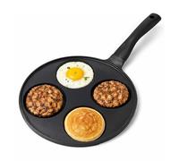 joeji's Mini Pancake & Egg Pan 26cm - 4 Holes, Non Stick, Induction, Black