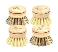 Joeji's Mixed Bristle Dish Brush Replacement Heads Set of 4 - Eco Washing Up Brushes with Hard and Soft Sisal Fibre Bristles - Perfect Cleaning Dish Brushes…