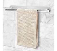 Joejis Self Adhesive Towel Rail 40cm Stainless Steel & Black Matte Bathroom Towel Holder Multiuse for Kitchen or Bathroom Towel Rail Drill-free (Polished Steel)