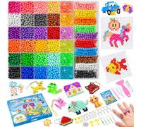 JoeJoni 30 Color Water-Fuse Beads Kit, 4000 Magic Sticky Beads Set with Arts & Crafts Accessories for Beginners DIY Toys