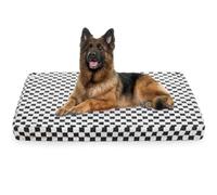 JOEJOY Orthopedic Dog Bed Extra Large Dog Bed with Removable Washable Cover, Memory Foam Dog Crate Mattress Dog Mat with Egg-Crate Foam, Xl Pillow Bed XXL for German Shepherd, Grey/112x82x8cm