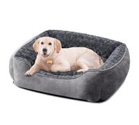 JOEJOY Rectangle Dog Bed for Large Medium Small Dogs Machine Washable Sleeping Dog Sofa Bed Non-Slip Bottom Breathable Soft Puppy Bed Durable Orthopedic Calming Pet Cuddler, Multiple Size, Grey