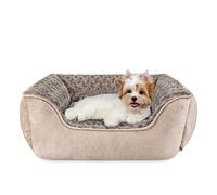 JOEJOY Rectangle Dog Bed for Large Medium Small Dogs Machine Washable Sleeping Sofa Non-Slip Bottom Breathable Soft Puppy Bed Durable Orthopedic Calming Pet Cuddler, Multiple Size, Beige