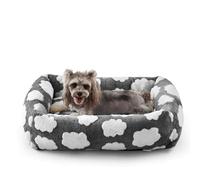 JOEJOY Small Dog Bed for Small Dogs, Rectangle Washable Orthopedic Dog Bed with Removable Zipper Cover, Cute Soft Calming Puppy Pet Bed with Jacquard Shaggy Plush & Non Skid Bottom