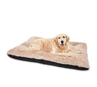 JOEJOY Ultra Soft Calming Dog Bed, Washable Anti-Slip Kennel Mat for Large Medium Small Dogs, 40" x 27", Beige