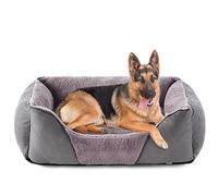 JOEJOY XXL Dog Bed Washable Waterproof No Dust No Odor Fluff, Dog Beds Extra Large Grey for German Shepherds Labrador Golden Retriever, 107x76x25cm