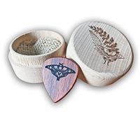 Joel Moth Pick/Ellie Tattoo Box - Wooden Guitar Plectrum Pick in Custom Storage Box