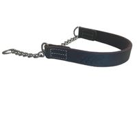 Joel Silverman - Alternative Training Collar - Gentle No-Pull Dog Collar - Leather & Chain Combo for Humane, Low-Neck Control - Trainer-Trusted Leather Dog Collar for All Breeds (Large)