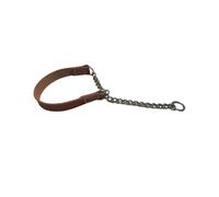 Joel Silverman - Alternative Training Collar - Gentle No-Pull Dog Collar - Leather & Chain Combo for Humane, Low-Neck Control - Trainer-Trusted Leather Dog Collar for All Breeds (Large)