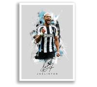 Joelinton Newcastle United Signed Photo Poster A4/A3 Print Picture Display Framed Autograph Memorabilia for Football Fans Gift Brazil ((A3 Unframed) Grey)