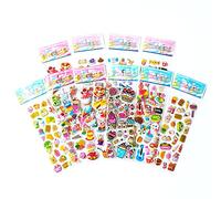 Joeliu Pack of 10 Sheets 3D Lovely Candy Cakes Sweets Puffy Bubble Stickers, Scrapbooking, Kids Party Favours Gifts, Birthday Gifts