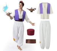 Joellfuner Aladdin Men's Costumes, Aladdins Lamp Set (S)