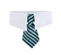 JOERBABU Bowtie for Little Puppy Striped Collar Necktie for Dogs and Cats Adjustable Magical Tape Closure