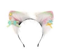 JOERBABU Hairband, Cat Ears Headbands Furry Plush Headbands Hair Accessories for Girls and Womens Holiday Party Headwear