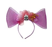 JOERBABU Hairband, Scary Skull&Spiders Decors Headband with Bowknot Hair Hoop Live Broadcast Hair Holder Cosplay Headwear for Girls