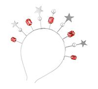 JOERBABU Hairband, Shining Pearl Decor Hair Hoop Alloy Headband with Alloy Star Decor Wedding Party Women Styling Headwear