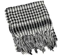 JOERBABU Scarf, Arabian Shemagh Desert Headscarf, Unisex Fashion Headwear, Polyester, 105x105cm/41.34x41.34inch, Black and White