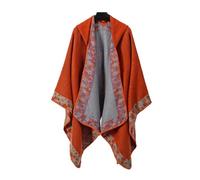JOERBABU Scarf, Women Hooded Poncho Cape Ethnic Floral Oversized Sweater Cloak Shawl Wraps Open Front Cardigan Coat Blanket for Travel