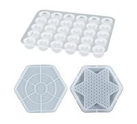 JOERBABU Silicone Mold, Checker Epoxy Resin Silicone Molds Chinese Checker Pieces Checkers Checkerboard Crystal Mould for Mold Tools