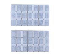 JOERBABU Silicone Mold, Crystal Epoxy Resin Mold for Creative Mahjong Silicone Mould Jewelry Ornaments Casting Tools