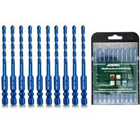 JOERIC Blue 5mm Masonry Drill Bit Set 10PC 3/16” Concrete Drill Bit Set- Ceramic Brick Drill Bit Hex Shank for Glass, Soft Ceramic Tile, Mirror, Plastic.