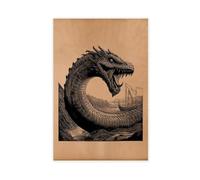 Jörmungandr Midgard Serpent Canvas Poster for Dorm Room Decor Gift
