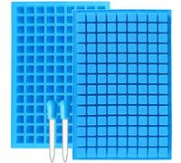 JOERSH Square Candy Molds Silicone Molds for Hard Candy, Gummy, Caramels, Chocolate, Ganache, Ice Cubes, 252 Cavity
