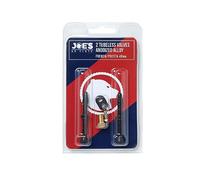 JOES NO FLATS, TUBELESS ANODIZED BLACK PRESTA VALVES (PAIR) 48MM