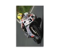 Joey Dunlop(8) Poster Vintage Wall Art Canvas Aesthetic Posters Music And Movies Decor Painting for Living Room Bed Room 16x24inch(40x60cm) Unframe-style