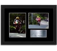 Joey Dunlop Motorcycle Racer A4 Printed Signed Autograph Photo Display Framed Poster